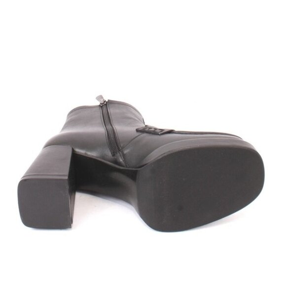 PHIL GATIÈR by REPO 23642 Black Leather Zip Up Ankle Boots - Picture 8 of 8